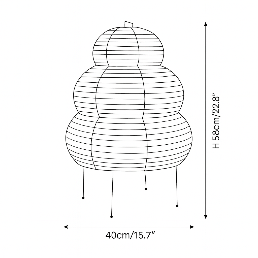ELVA | LAMPE EN PAPIER JAPONAIS